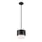 Z-Lite Counterpoint Pendant, 1-Light, 7.25 In.W x 6.75 In.H, Matte Black/White 495P7-MB - alternate 1